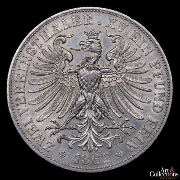 Alemania (Ciudad libre de Frankfurt) 2 thaler 1862