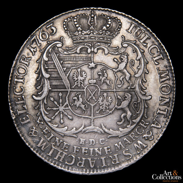Alemania (Electorado de Sajonia) 1 thaler 1763 E.D.C.
