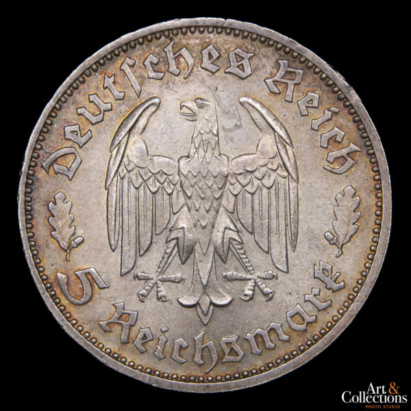 Alemania (3er. Reich) 5 reichsmark 1934 F - Friedrich Schiller - Imagen 2