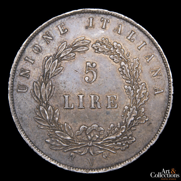 Italia - (Venecia, bajo dominio austriaco) 5 liras 1848 V