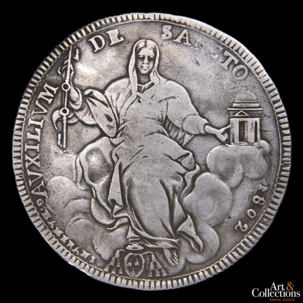 Estados Papales (Vaticano) 1 scudo 1802 III R