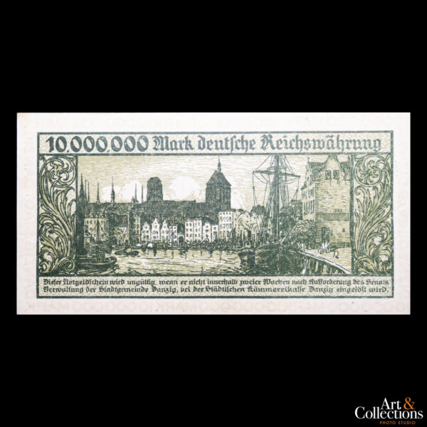 Danzig 10.000.000 marcos 1923 - Imagen 2