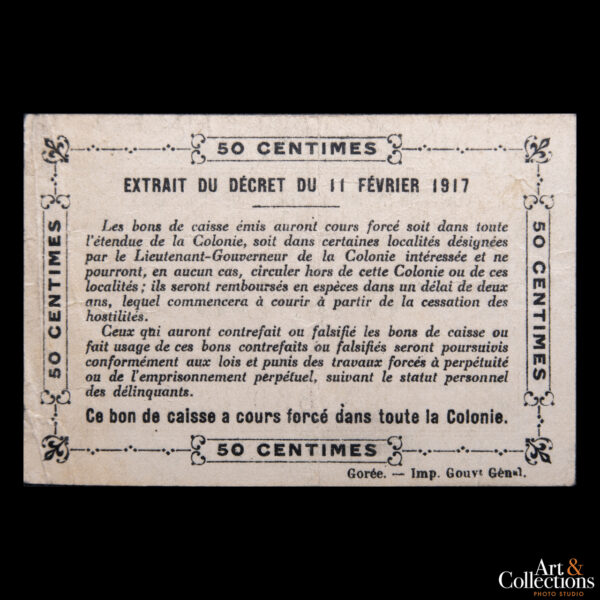 Senegal 50 centimes 1917 - Imagen 2