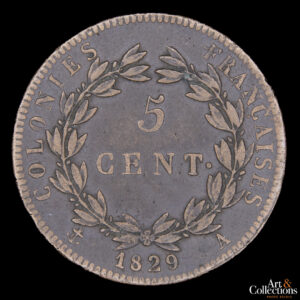 Colonias Francesas 5 centimes 1829A