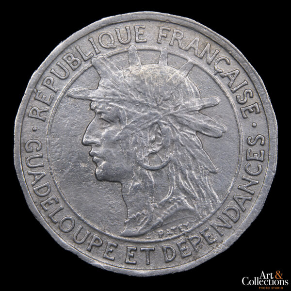 Guadalupe 50 centimes 1921 - Imagen 2
