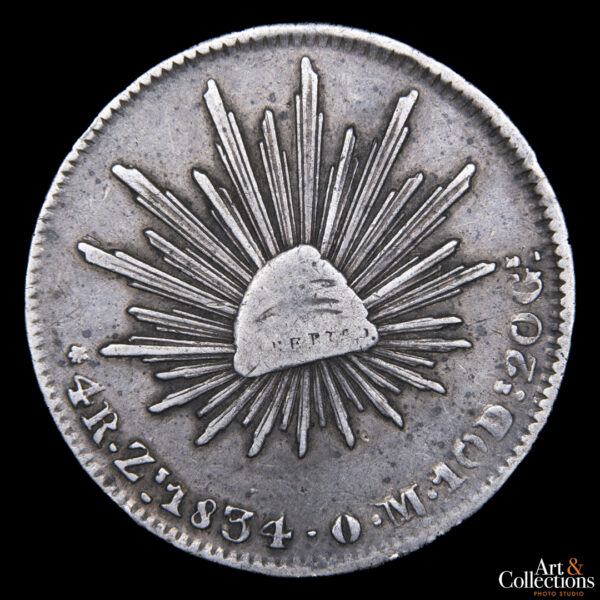 Mexico (Zacatecas) 4 reales 1834 ZS OM - Imagen 2