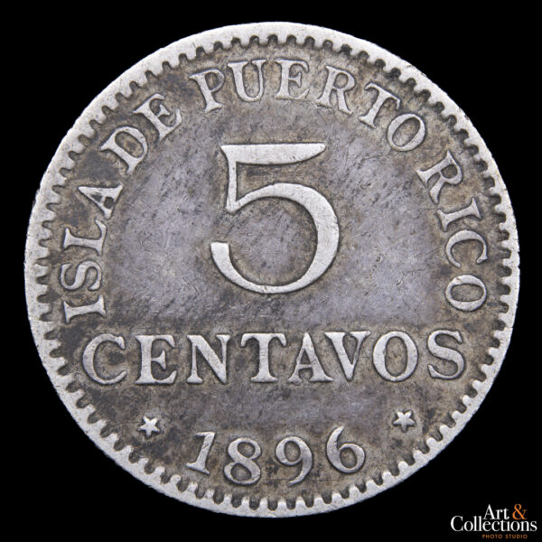 Puerto Rico (Colonia española) 5 centavos 1896 Alfonso XIII