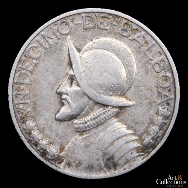 Panama 1/10 balboa 1934 - Escasa. Excelente condicion! - Imagen 2
