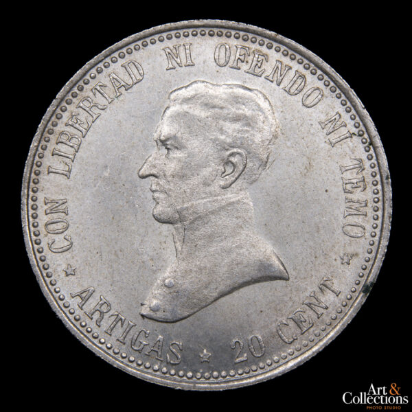 Uruguay 20 centesimos 1920 - Imagen 2