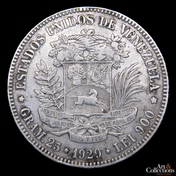 Venezuela 5 bolivares 1929