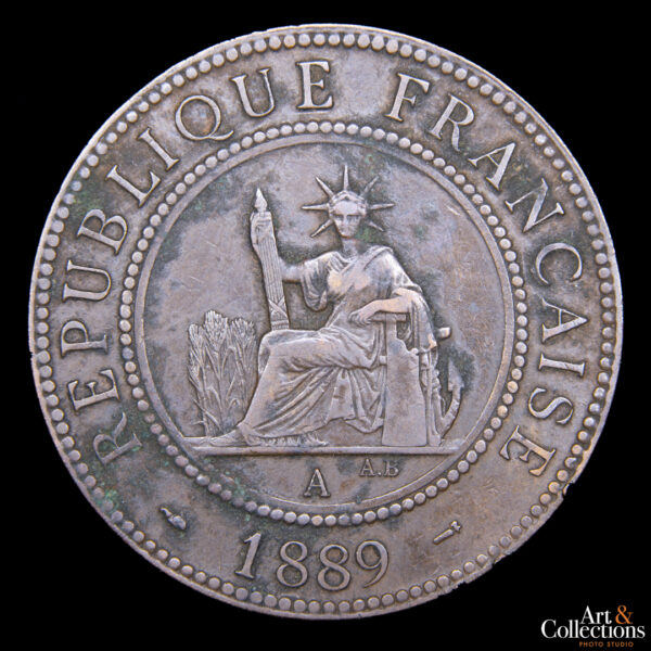 Indochina francesa 1 cent 1889 - Imagen 2