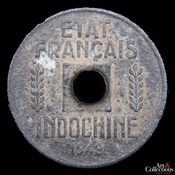 Indochina francesa 1/4 cent 1943 - Imagen 2