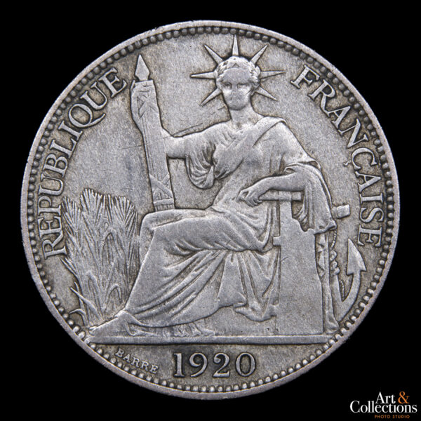 Indochina francesa 20 cents 1920 - Imagen 2