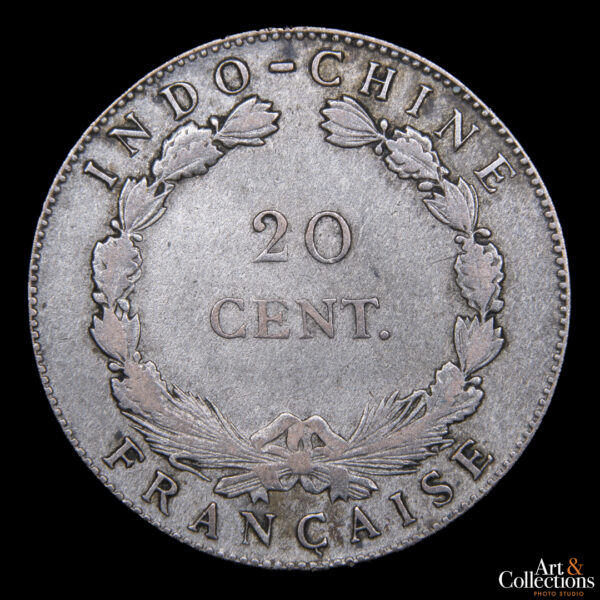 Indochina francesa 20 cents 1920