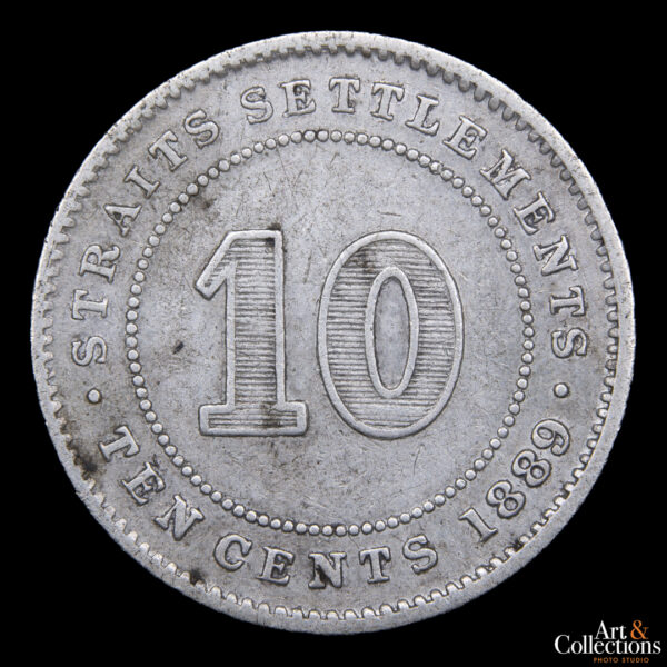 Straits Settlements (Colonias del estrecho) 10 cents 1889