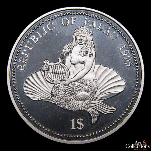 Palau 1 dolar 1995 Vida marina protegida: Caballo de mar y Pez leon - Imagen 2