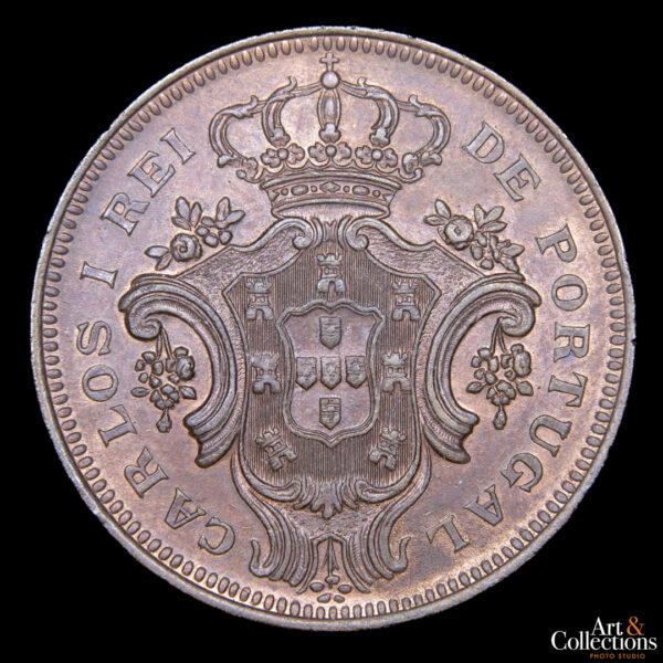 Azores 10 reis 1901 Carlos I - Imagen 2