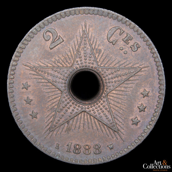 Congo, Estado Libre, 2 centimes 1888 Leopoldo II