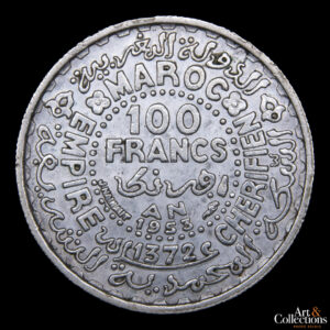 Marruecos 100 francos 1953 (AH1372) Protectorado frances