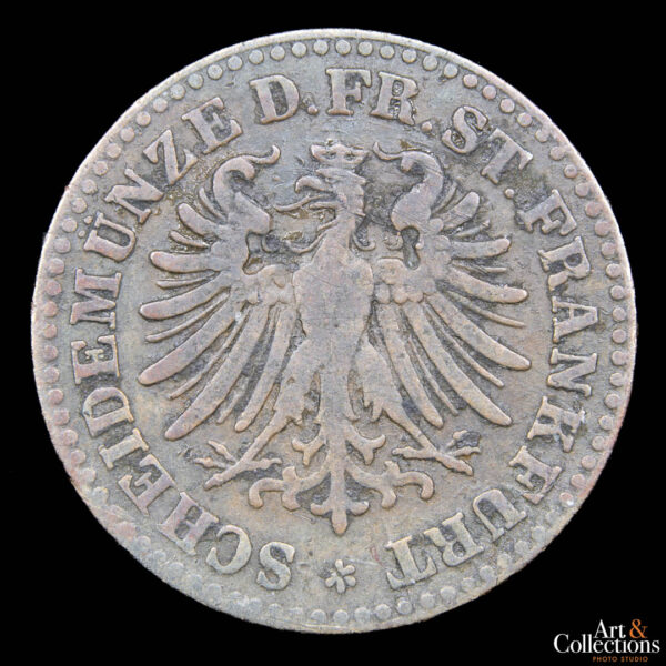 Alemania (Ciudad imperial libre de Frankfurt) 1 heller 1864 - Imagen 2