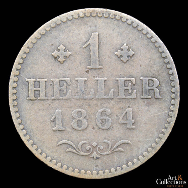 Alemania (Ciudad imperial libre de Frankfurt) 1 heller 1864