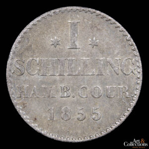 Alemania (Ciudad hanseática libre de Hamburgo) 1 schilling 1855 – KM#586  plata375 (UNC)