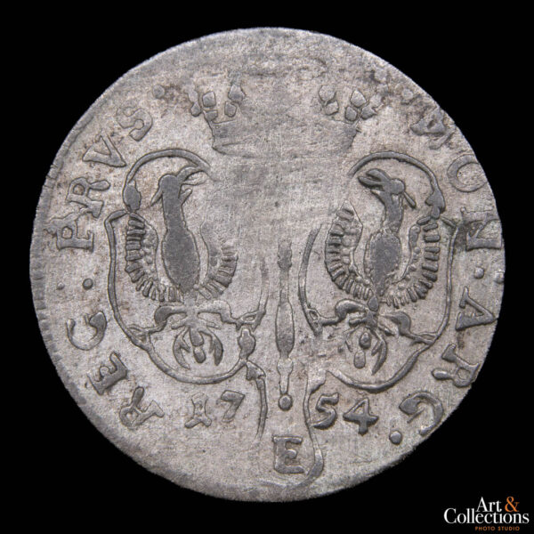 Alemania (Reino de Prusia) 6 groschen 1754 - Federico II "El grande" - Imagen 2