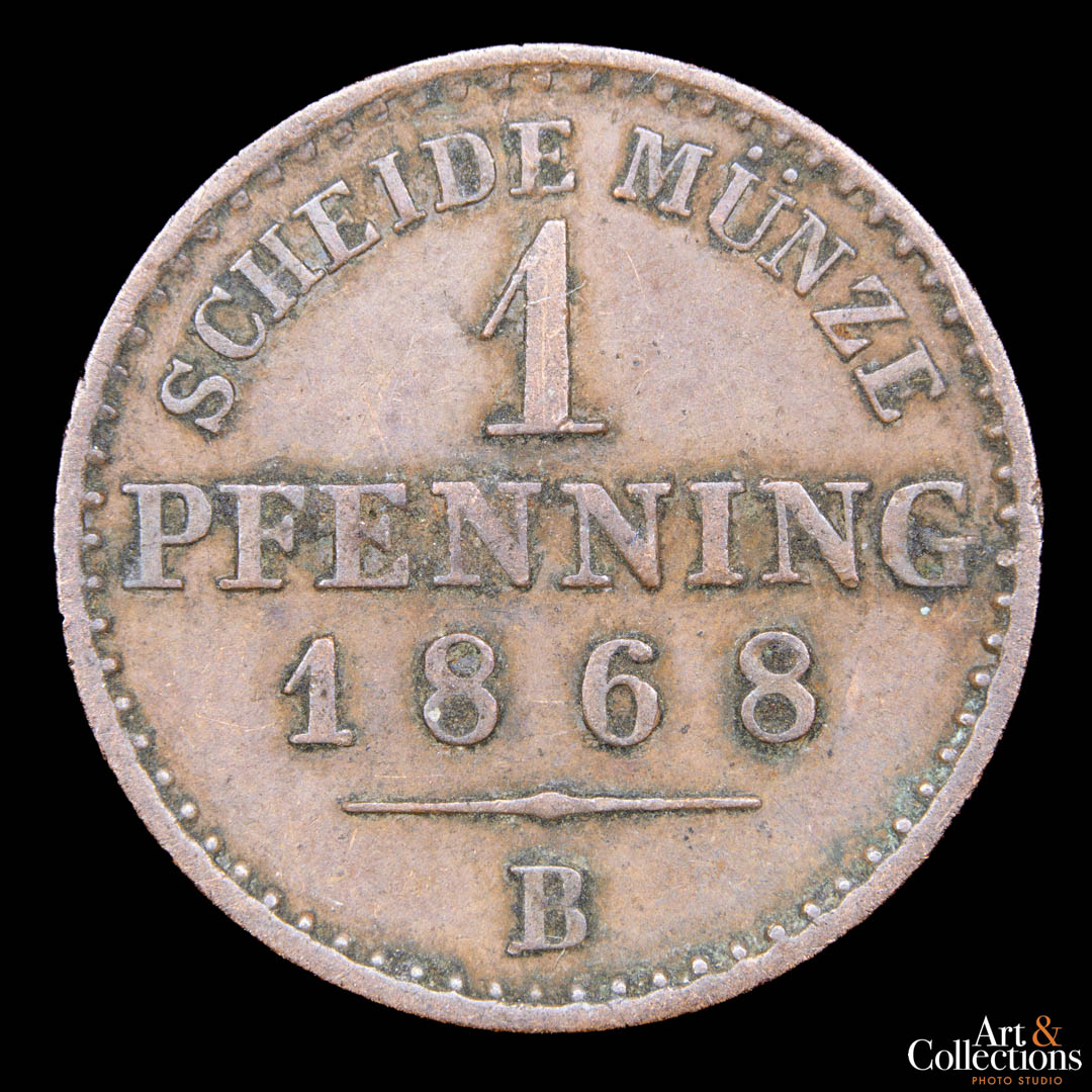 Prusia 1 pfennig 1868