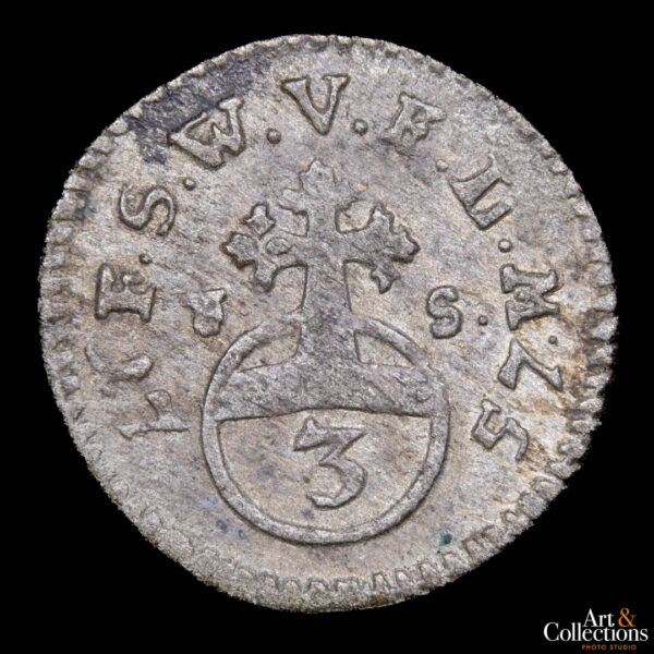 Saxe Weimar Eisenach 3 pfennig 1757