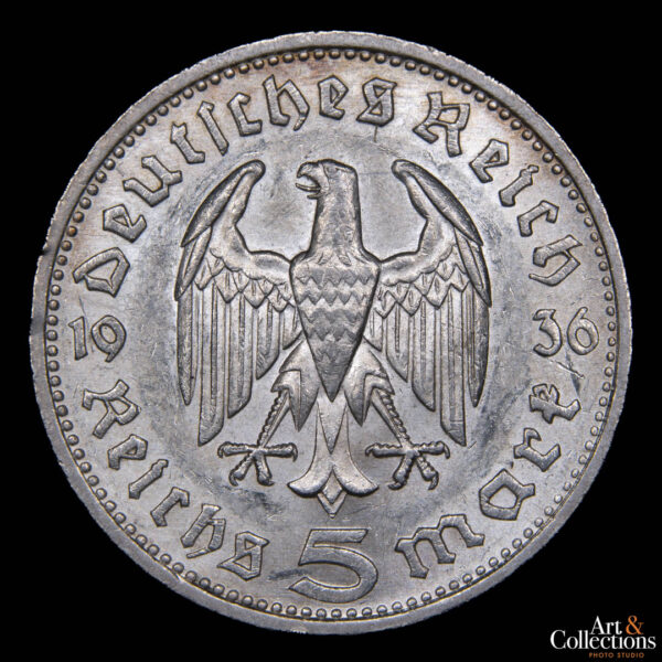 Alemania (3er. Reich) 5 reichsmark 1936 E