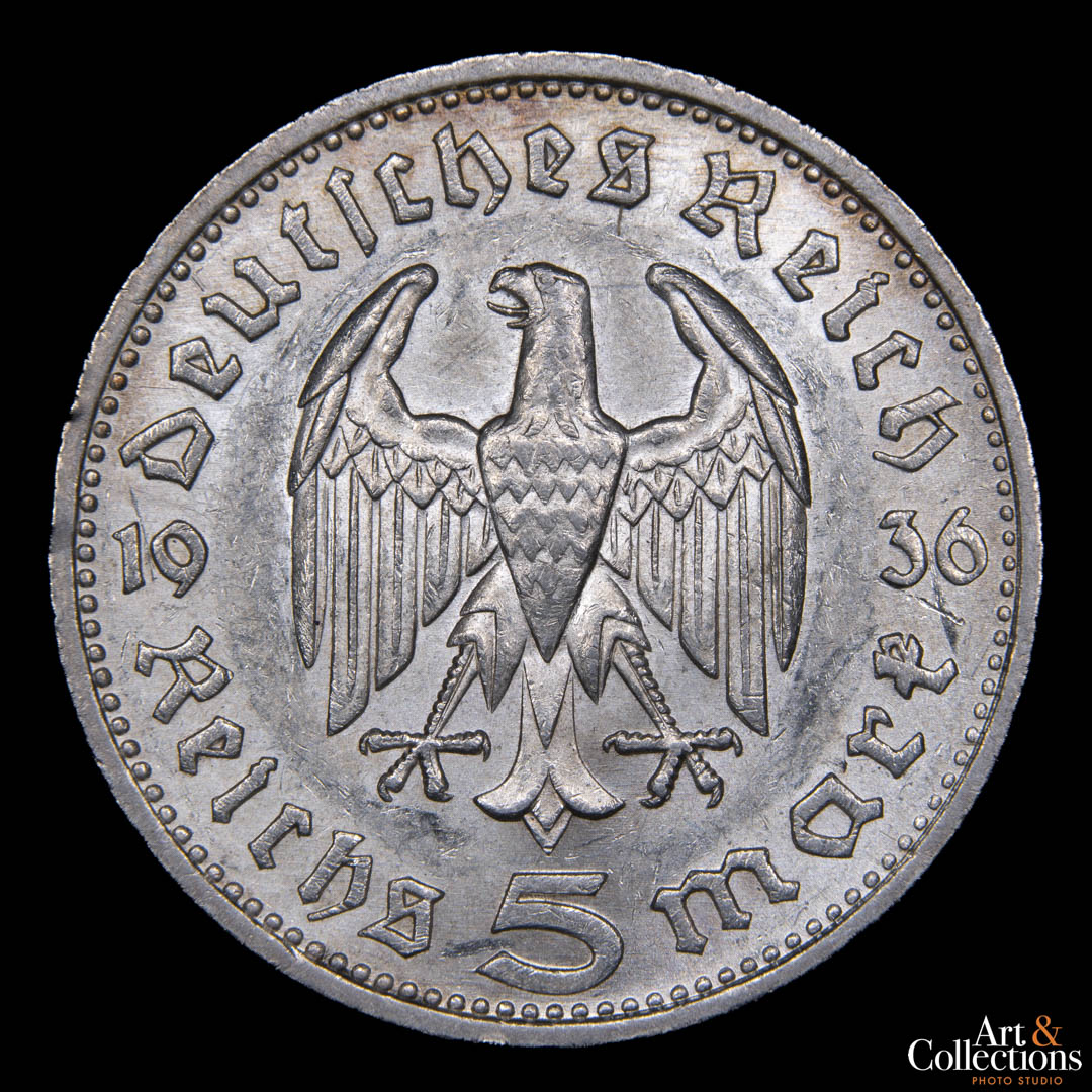 Alemania (3er. Reich) 5 reichsmark 1936 E