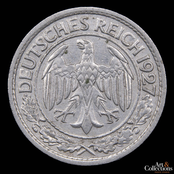 Alemania (Republica de Weimar) 50 reichspfennig 1927 A