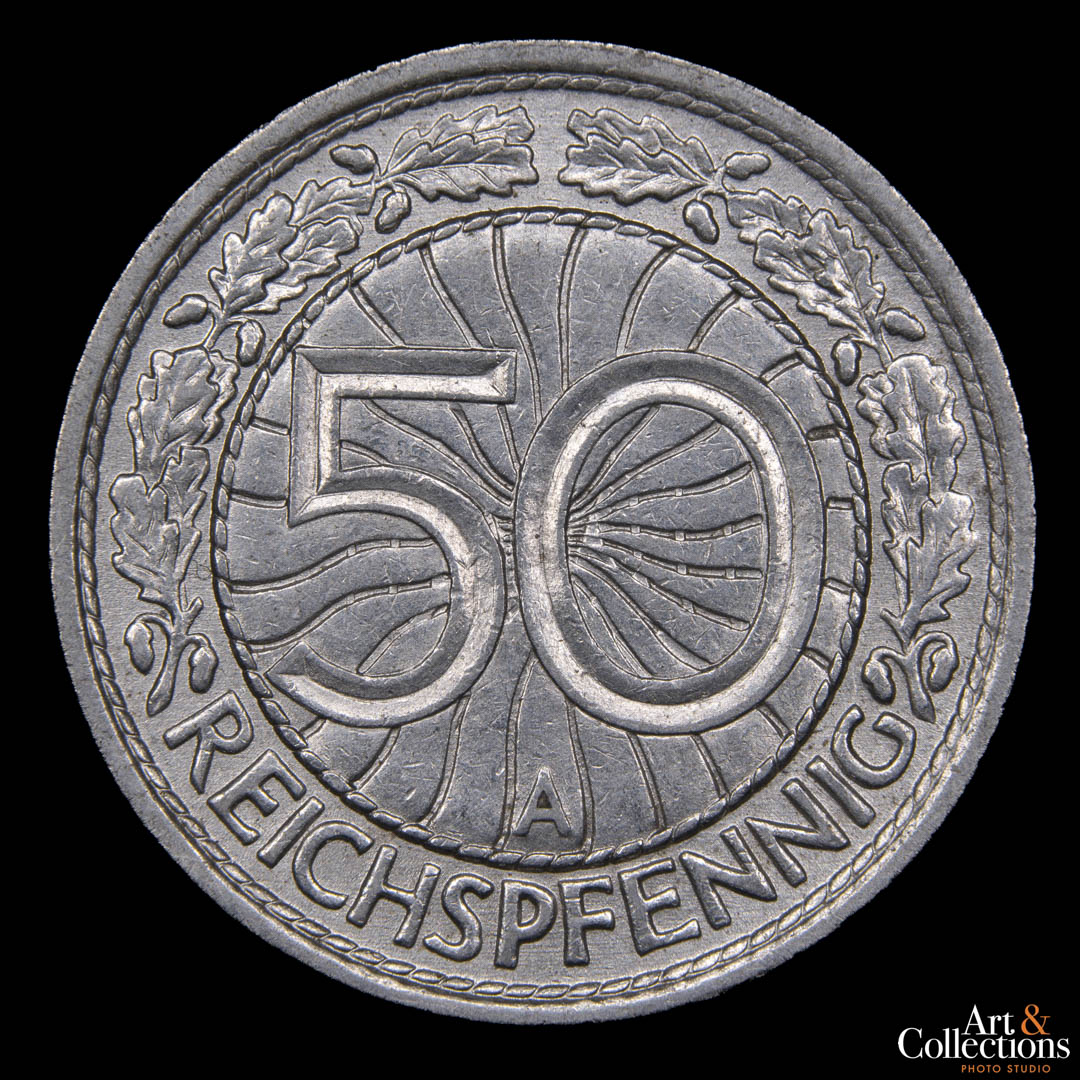 Alemania (Republica de Weimar) 50 reichspfennig 1927 A