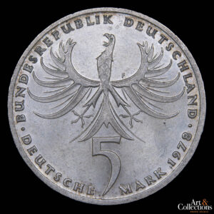 Alemania Federal 5 marcos 1978 F – 225 Aniv. muerte de Johann B. Neumann