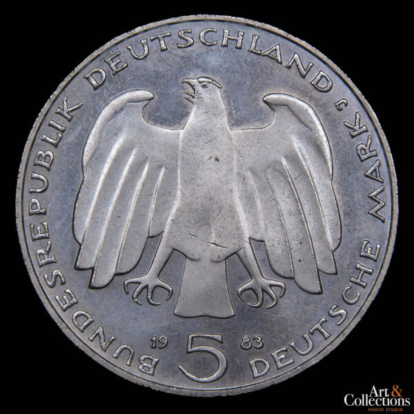 Alemania Federal 5 marcos 1983 J - 100 Aniv. muerte de Karl Marx
