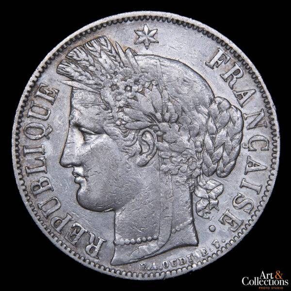 Francia, 2da Republica,  5 francos 1851 A - Imagen 2