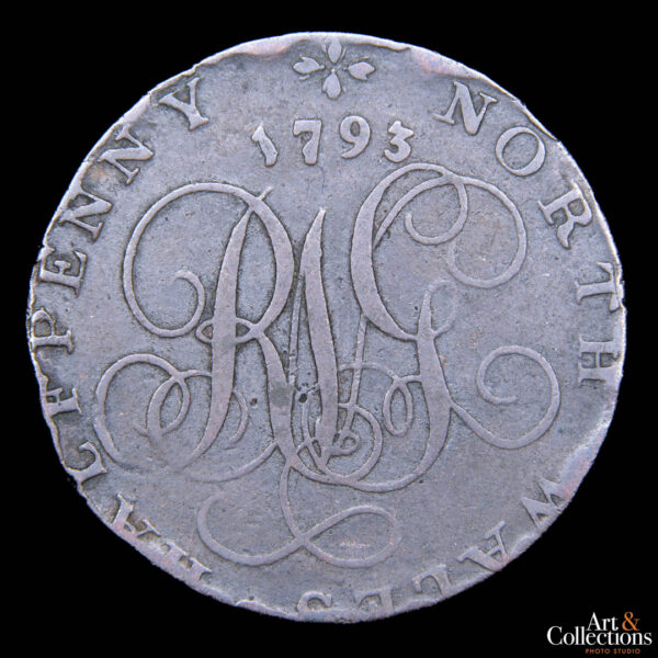 Gran Bretaña (Norte de Gales) 1/2 penny 1793 - Druida