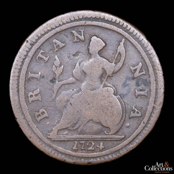 Gran Bretaña 1/2 penny 1724 - Jorge I