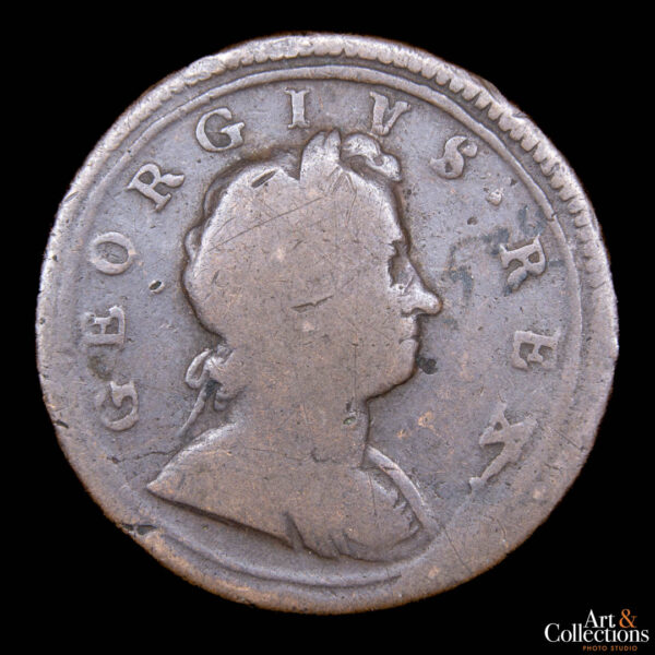 Gran Bretaña 1/2 penny 1724 - Jorge I - Imagen 2