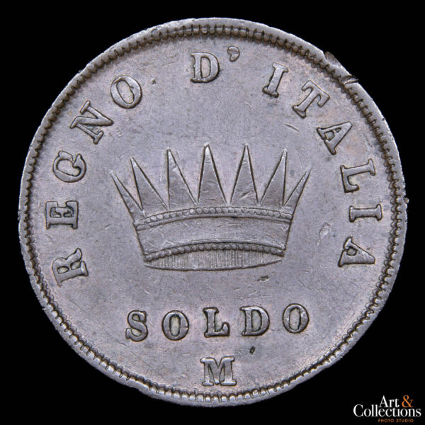 Italia (Reino de Napoleon) 1 soldo 1811 M - Imagen 2
