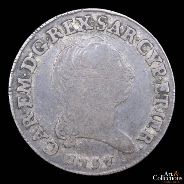 Italia (Reino de Cerdeña) 7.6 soldi 1757 - Carlo Emanuele III