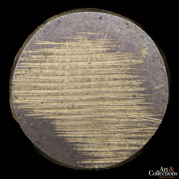 Italia (Republica de Genova) "1/4 de doppia" del S.XVII, pesa monetaria de bronce - Imagen 2