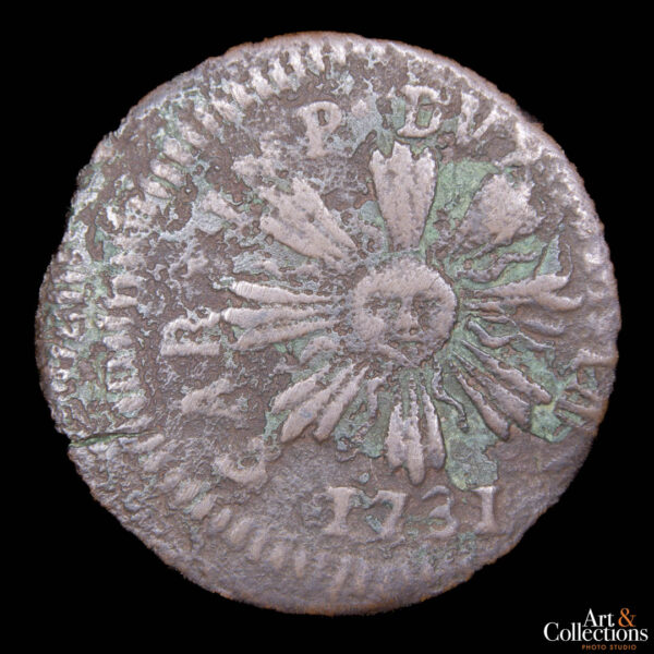 Italia (Ducado de Mantova) 1 soldo 1731 - Administracion austriaca Carlos VI - Imagen 2