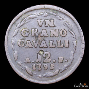 Italia (Reino de Napoles) 1 grano o 12 cavalli 1793 Fernando IV