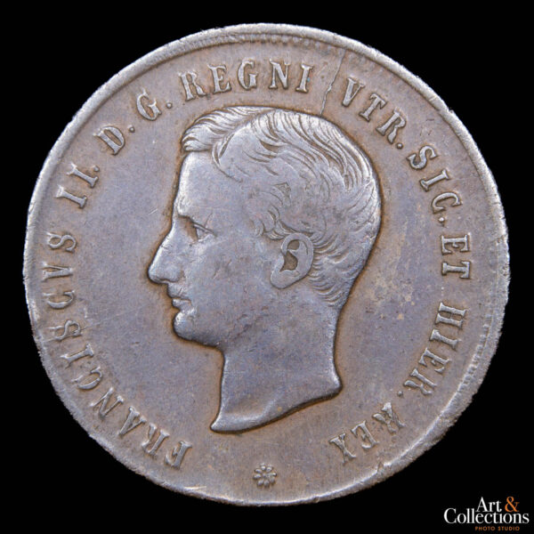 Italia (Napoles-Reino de las dos Sicilias) 2 tornesi 1859 - Francisco II - Imagen 2