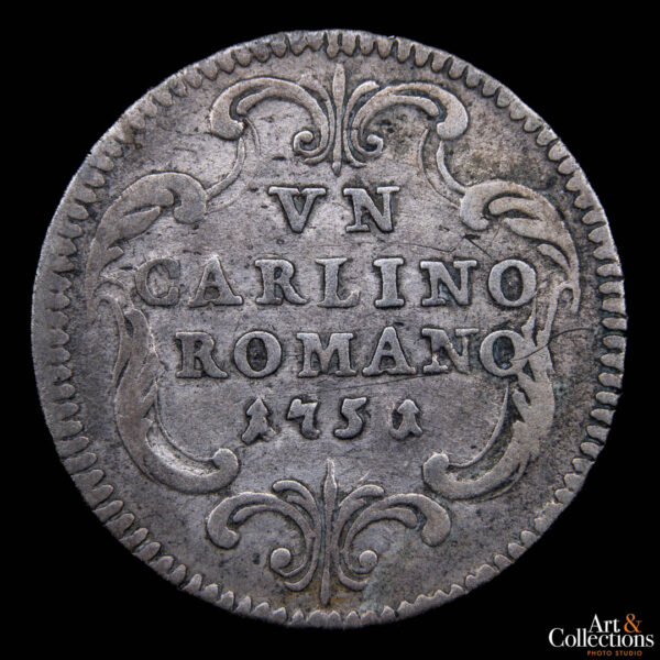 Italia (Estados papales) 1 carlino 1751 XI - Papa Benedicto XIV