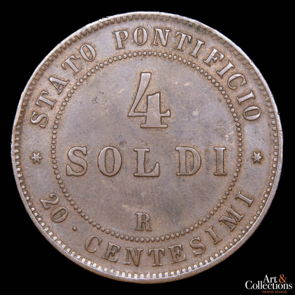 Italia (Estados papales) 4 soldi 1867 XXII - Pio IX
