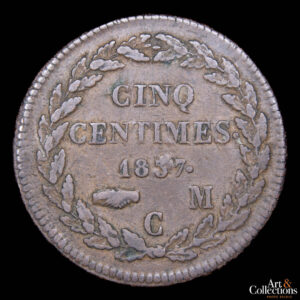 Monaco 5 centimes 1837 – Honore V