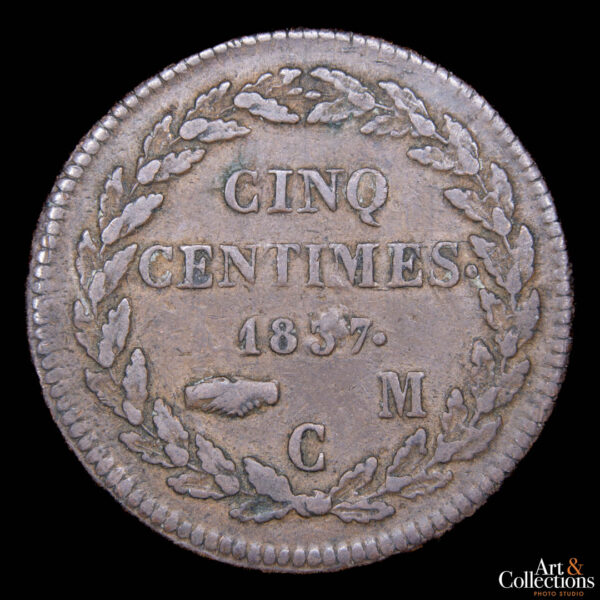 Monaco 5 centimes 1837 - Honore V