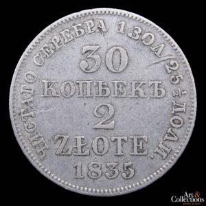 Polonia 2 zlote o 30 kopeks 1835 – Zar Nicolas I